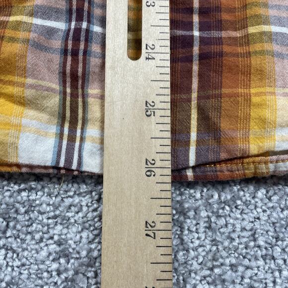 North Face Button Up Shirt Mens Medium Plaid Short Sleeve Outdoors Pockets Fall - Picture 12 of 12